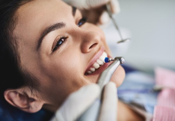Patient in Balch Springs getting their teeth cleaned