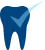 Icon of tooth with checkmark